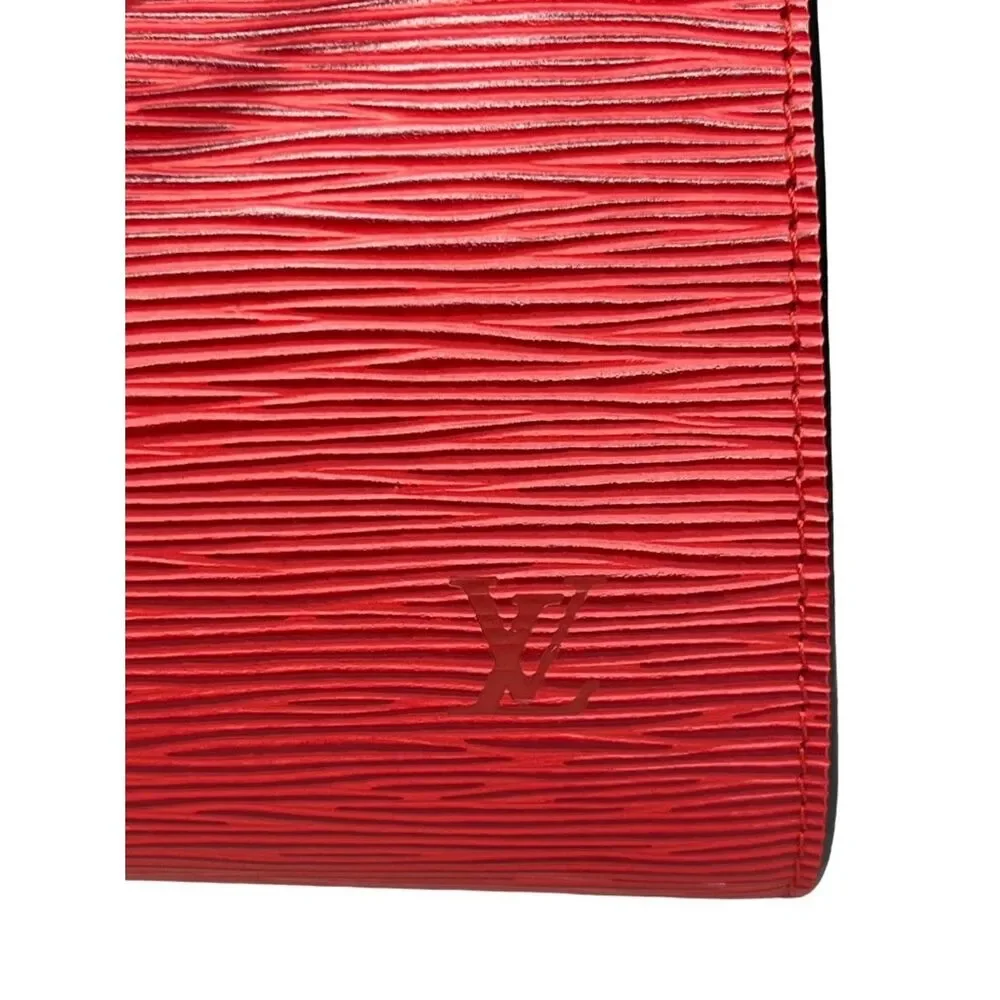 Louis Vuitton Pochette Accessoires Red Epi Leather Shoulder Bag 1998